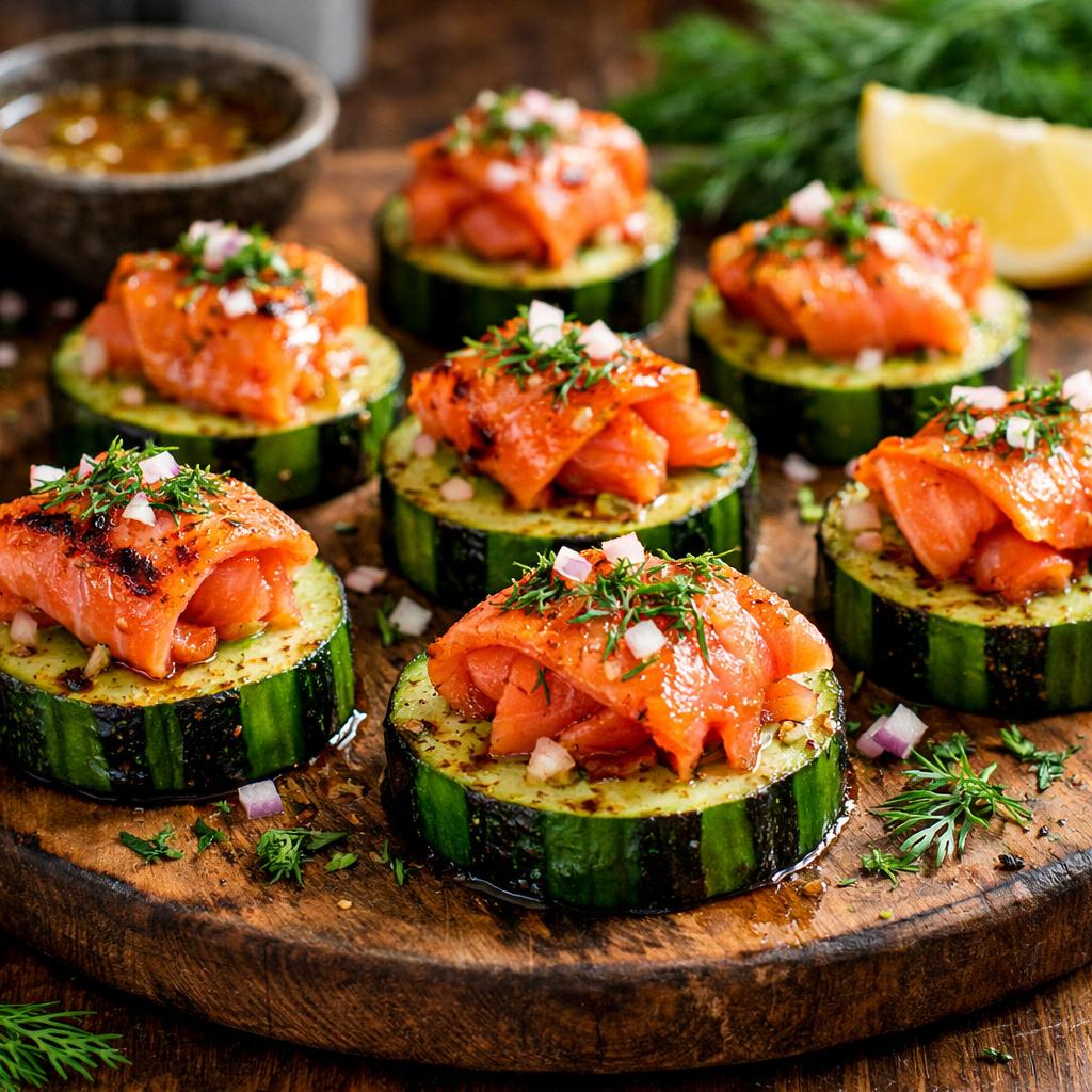 Paleo Smoked Salmon and Cucumber Bites