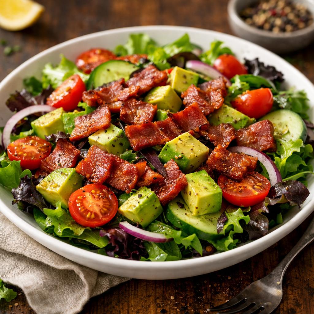 Paleo Turkey Bacon and Avocado Salad