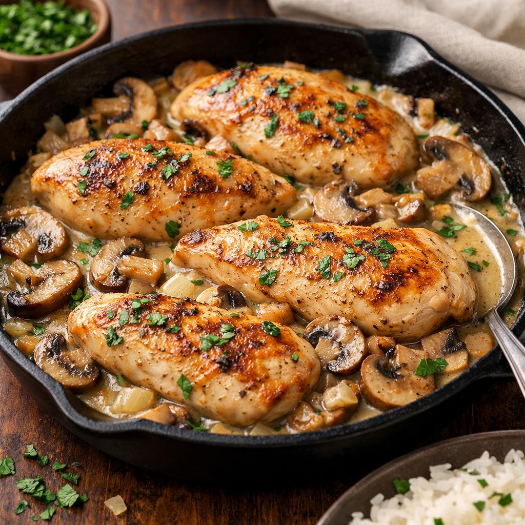 Quick Chicken and Mushroom Skillet