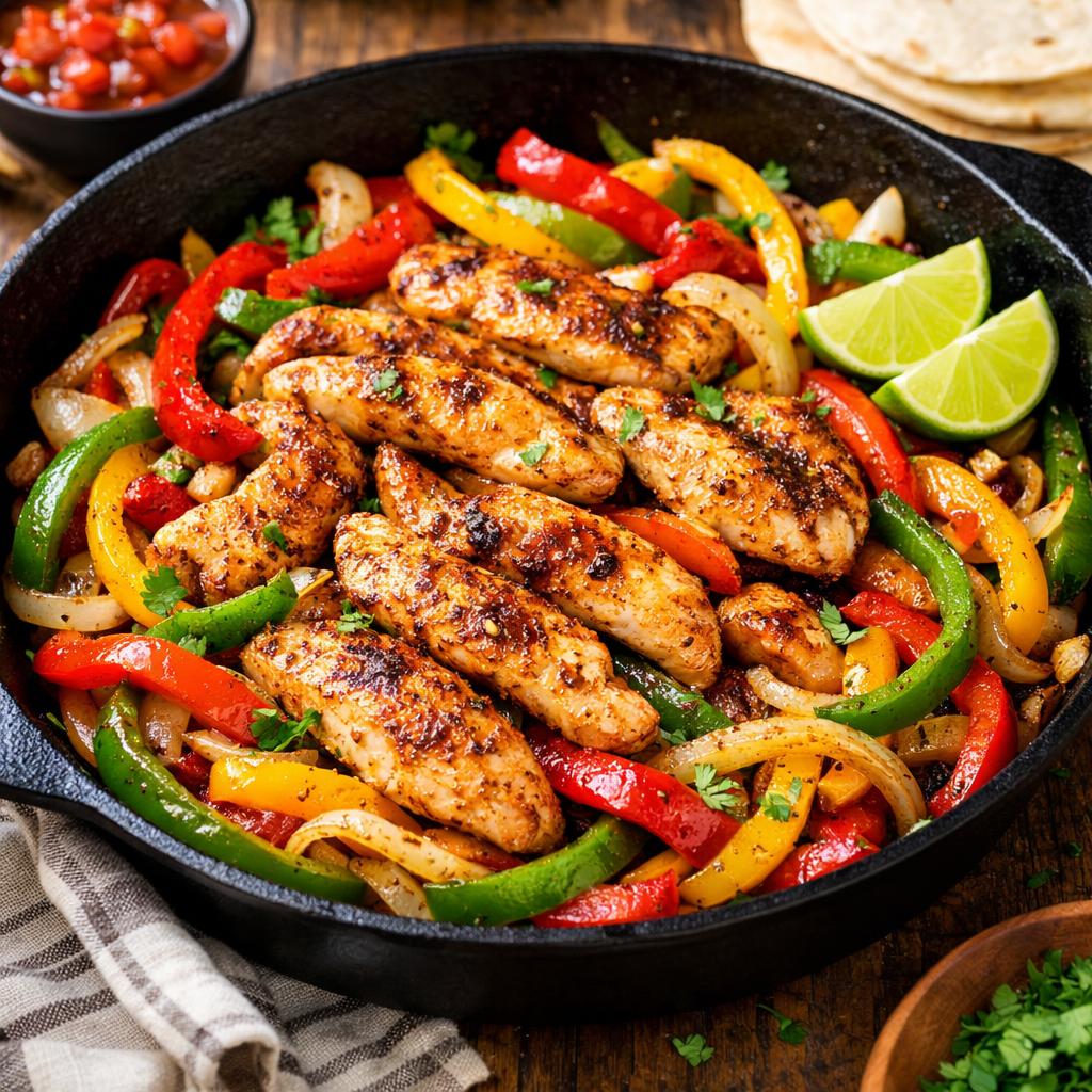 Quick Chicken Fajitas in One Pan