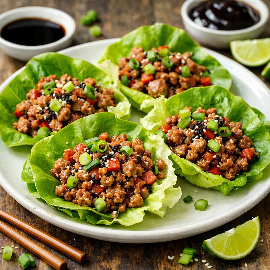 Quick Ground Pork Lettuce Wraps