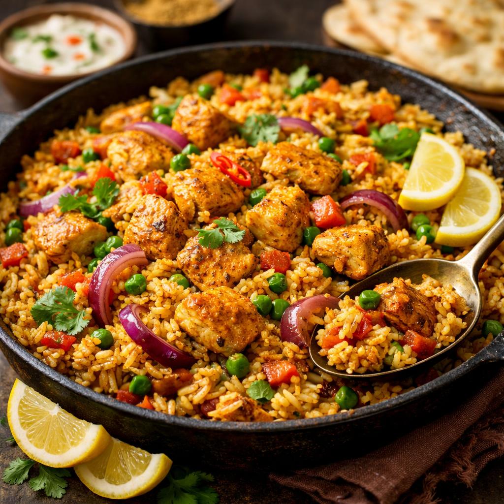 Quick Indian Chicken Masala Rice