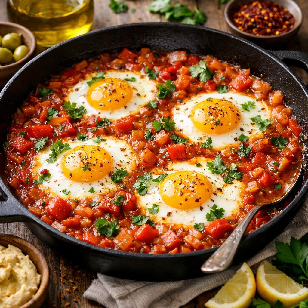 Quick Shakshuka Eggs in Tomato Sauce