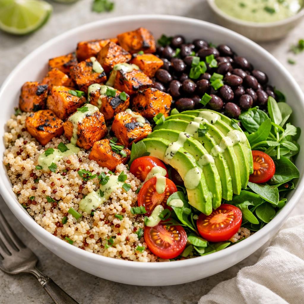 Quinoa and Roasted Sweet Potato Bowl