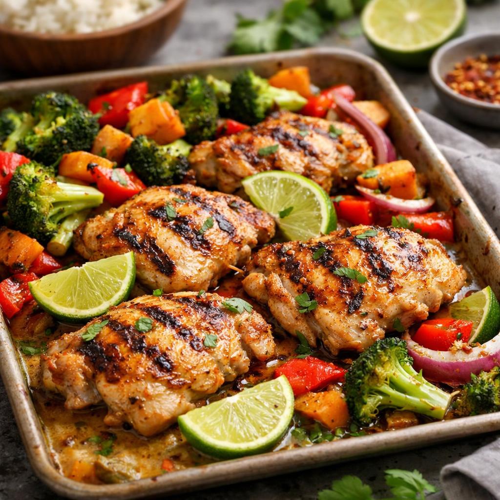 Sheet Pan Coconut Lime Chicken Meal Prep
