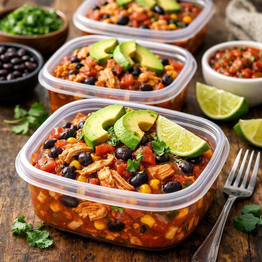 Slow Cooker Chicken Chili Meal Prep