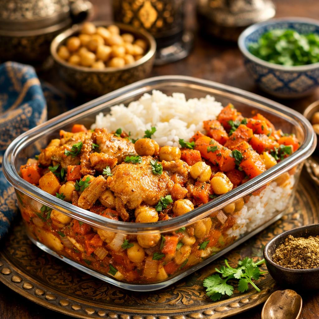 Slow Cooker Moroccan Chicken Meal Prep
