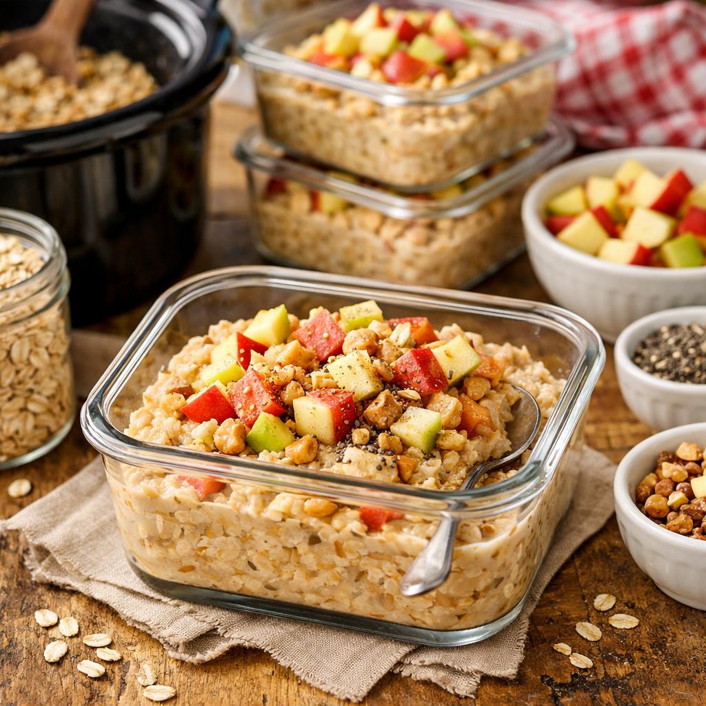 Slow Cooker Oatmeal Meal Prep