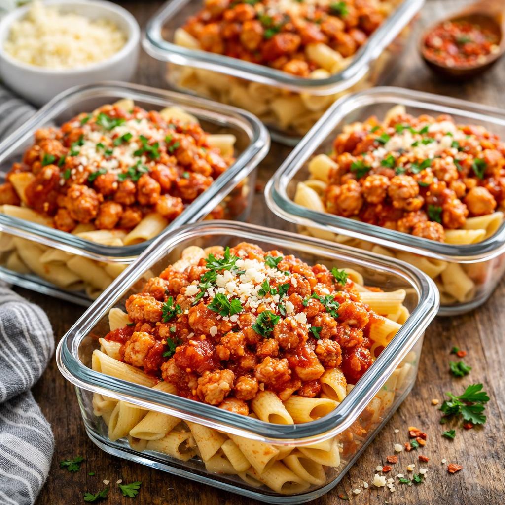 Slow Cooker Turkey Bolognese Meal Prep