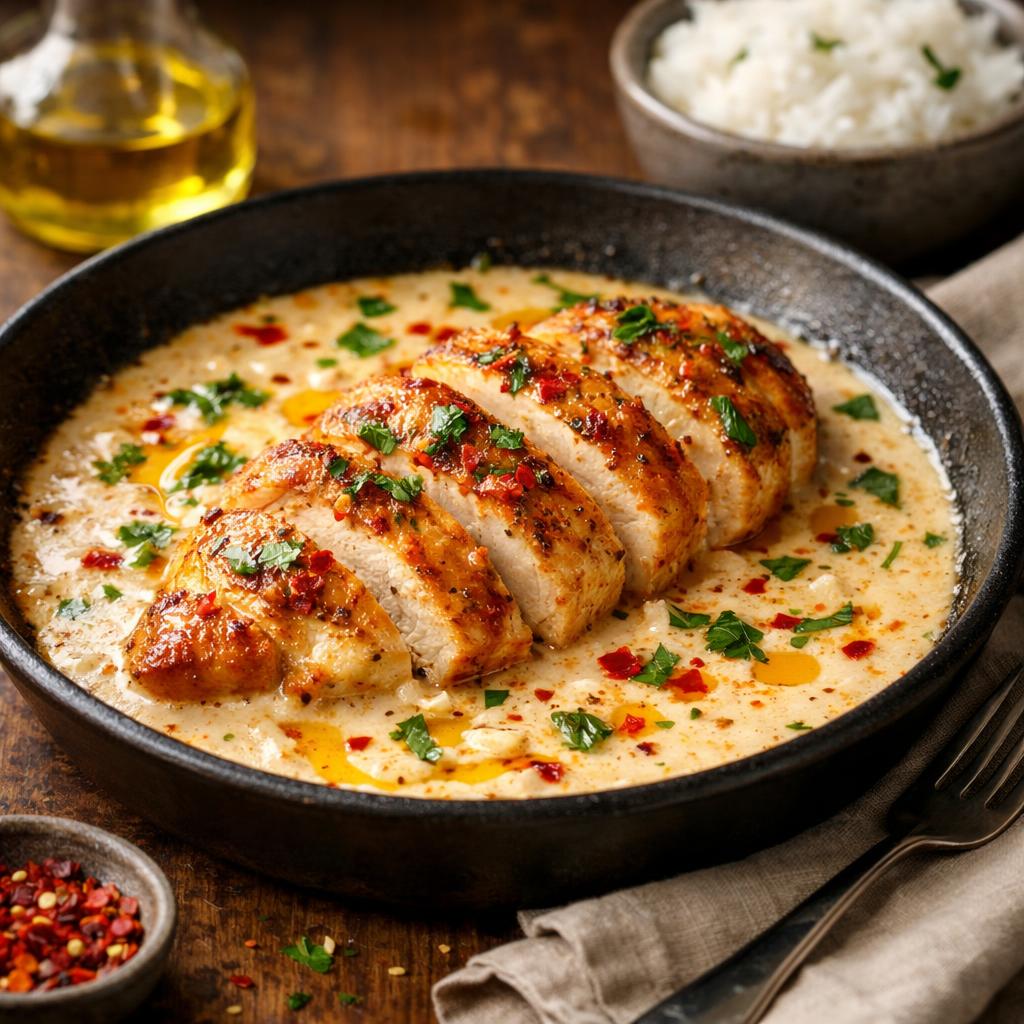 Spiced Creamy Chicken Skillet