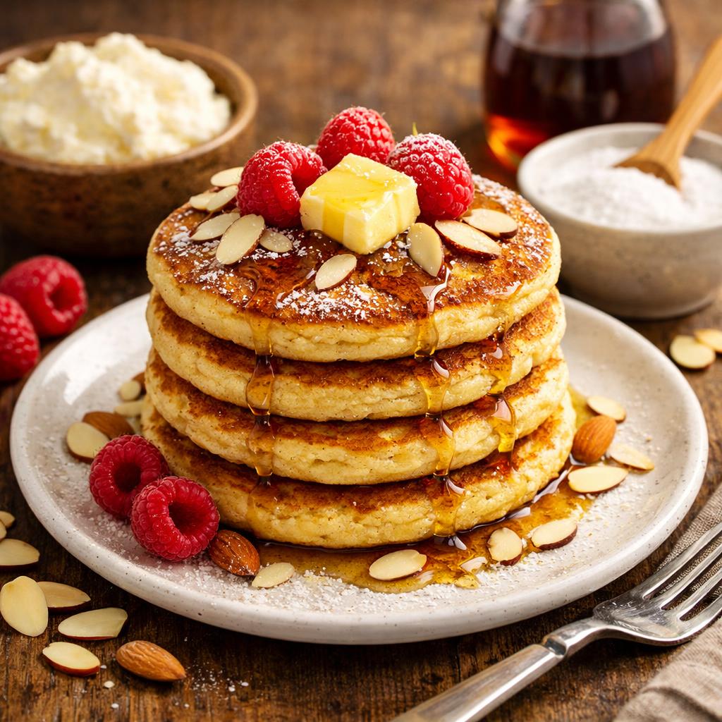 Spiced Keto Ricotta-Almond Pancakes