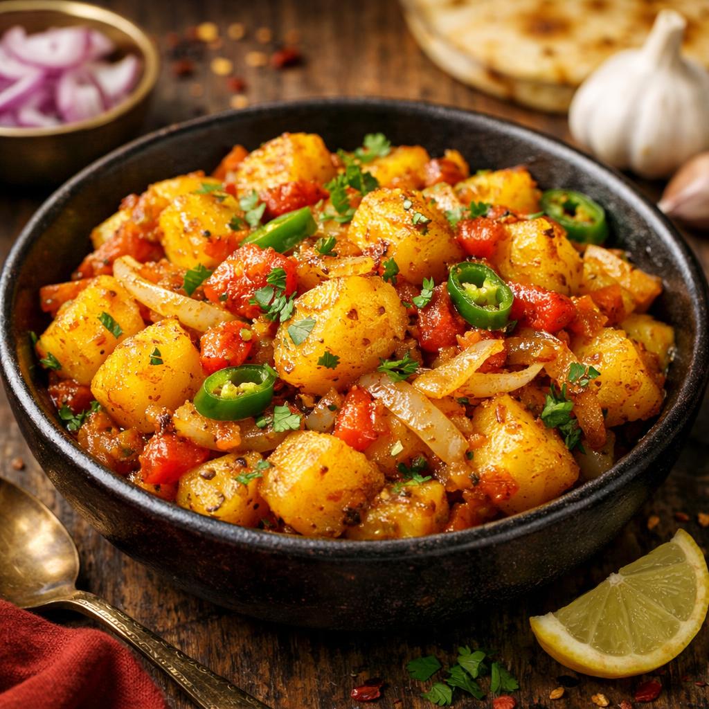 Spiced Potato & Tomato Sabzi