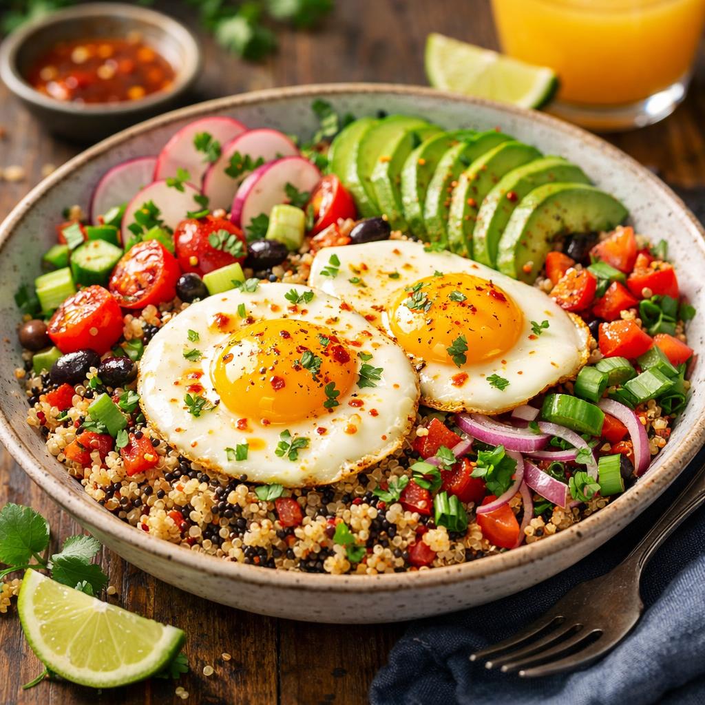 Spicy Breakfast Quinoa Salad