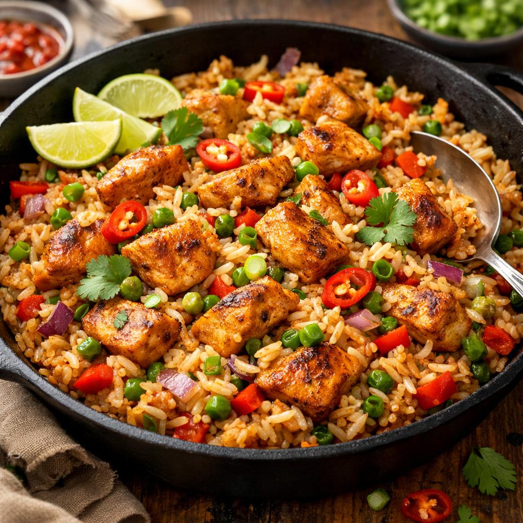 Spicy Chicken & Rice Skillet