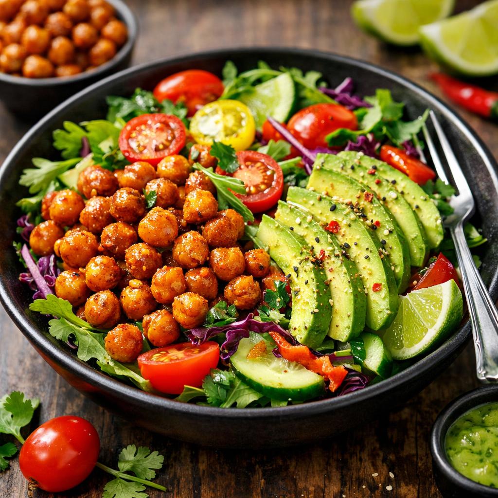 Spicy Chickpea & Avocado Power Salad