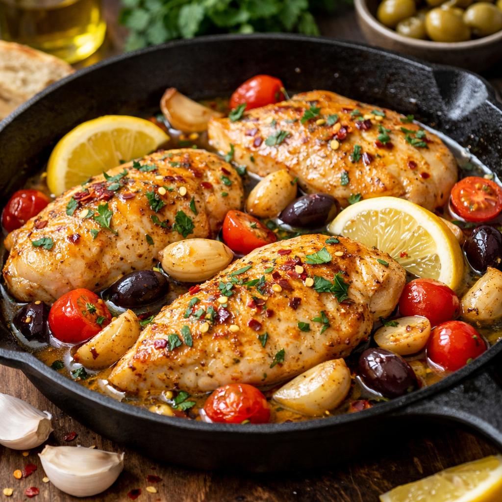 Spicy Garlic Chicken Skillet