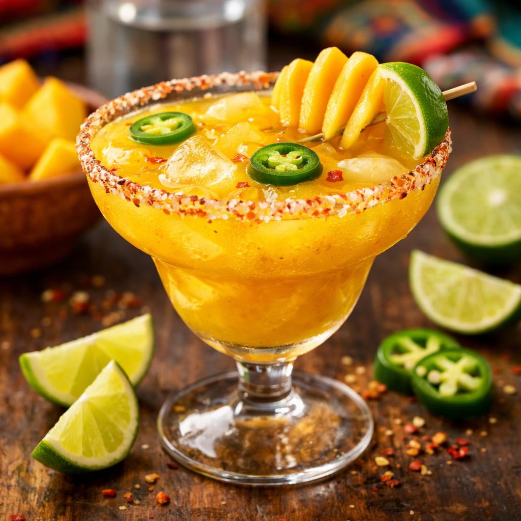 Spicy Mango Margarita Cocktail
