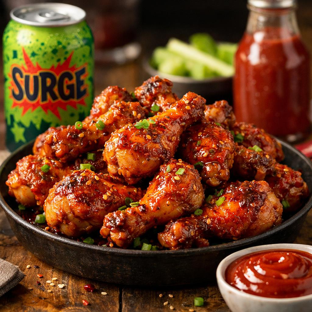 Spicy Surge Soda BBQ Chicken Drumettes