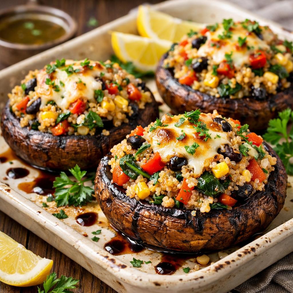 Stuffed Portobello Mushrooms with Quinoa