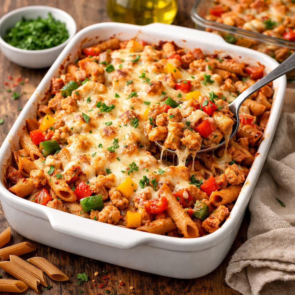 Turkey and Veggie Pasta Bake