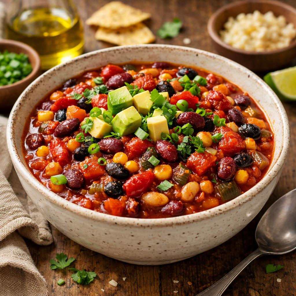 Vegetarian Chili with Three Beans