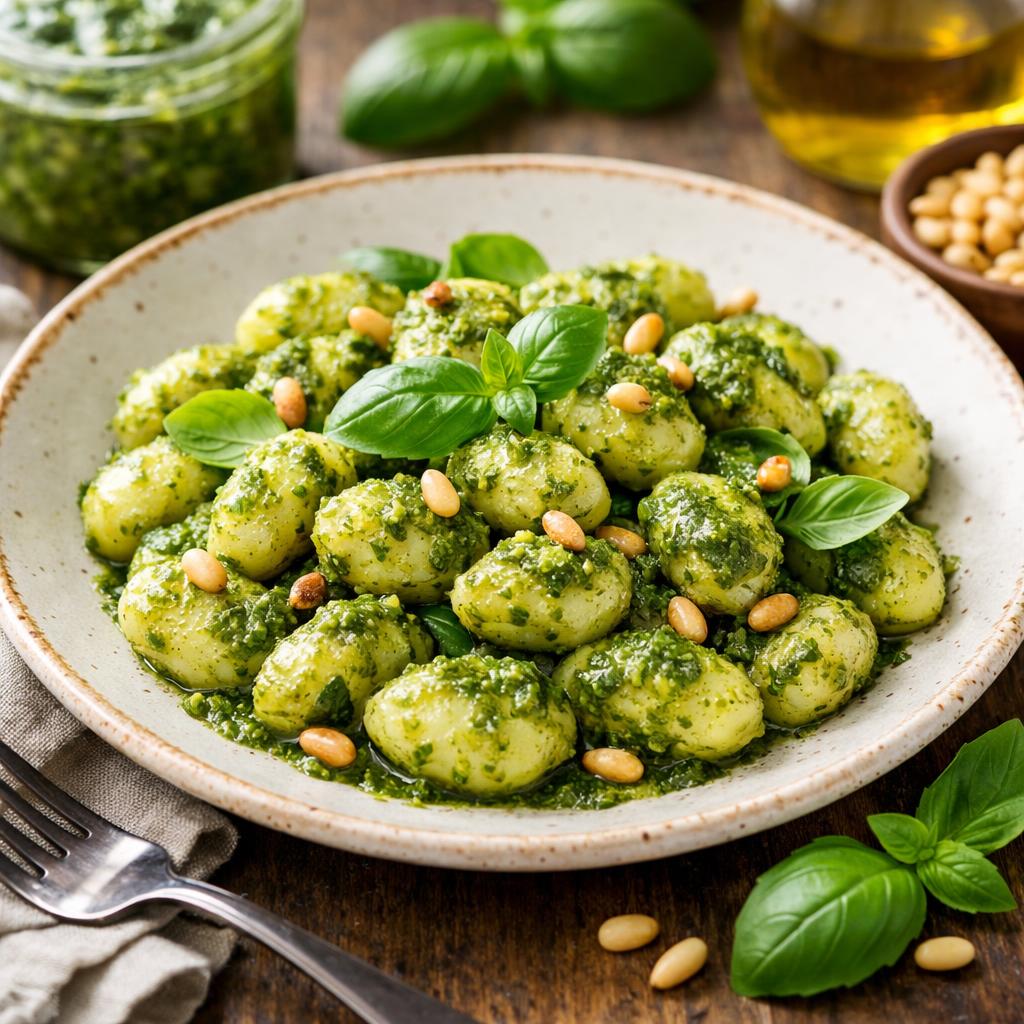 Vegetarian Gnocchi with Pesto