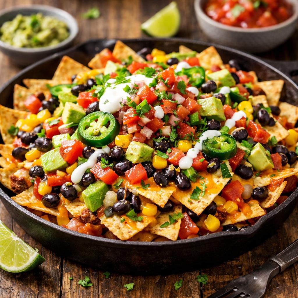 Vegetarian Loaded Nachos