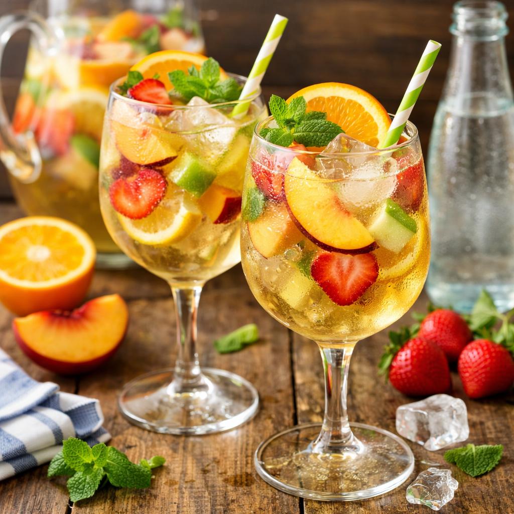 White Sangria Summer Cocktail